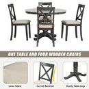 5 Pieces Dining Table and Chairs Set For 4 People null