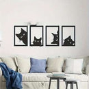 Black Cat Metal Wall Art null