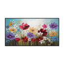 Handmade Floral Oil Painting on Canvas – Modern Horizontal Wall Art, 100% Hand-Painted