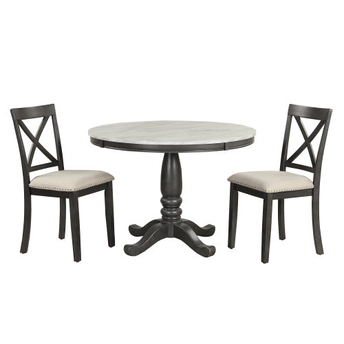 5 Pieces Dining Table and Chairs Set For 4 People null