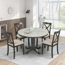 5 Pieces Dining Table and Chairs Set For 4 People null