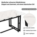 Metal Frame Rectangular Dining Table null