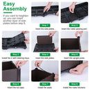 Garden pots, outdoor decor, garden ornaments, Step-by-step assembly guide for a gardening product with text instructions.