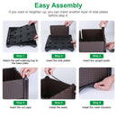 Garden pots, outdoor decor, garden ornaments, Step-by-step assembly instructions for a gardening product with images of hands performing each step.