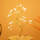 Home decor, room decor, Decorative LED tree with white lights on a yellow background