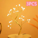 Home decor, room decor, Decorative LED branch with white lights on a yellow background, labelled '3PCS'.