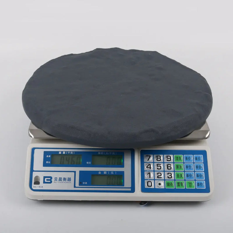 Garden pots, outdoor decor, garden ornaments, Digital scale with a large black stone on a white background