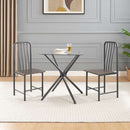 Square Glass Tempered Dining Table null