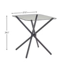 Square Glass Tempered Dining Table null