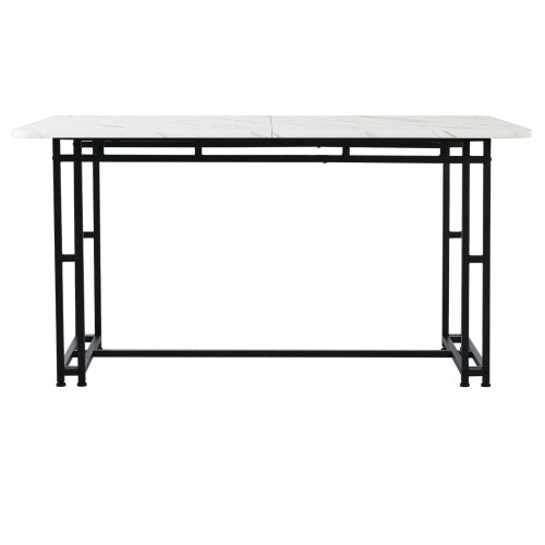 Metal Frame Rectangular Dining Table null