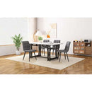 Metal Frame Rectangular Dining Table null