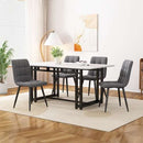 Metal Frame Rectangular Dining Table null