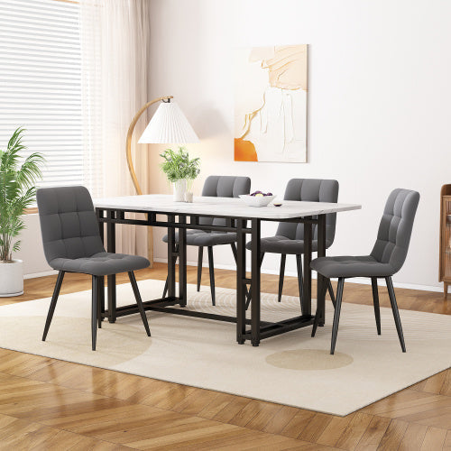 Metal Frame Rectangular Dining Table null