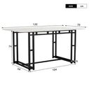 Metal Frame Rectangular Dining Table null